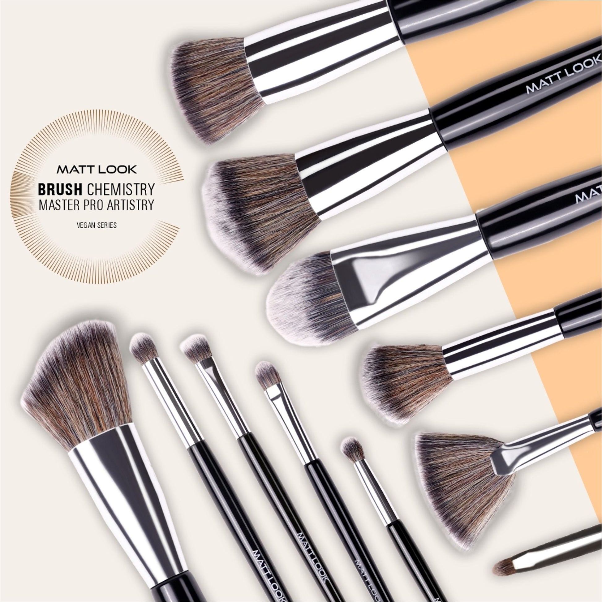 Matt Look Brush Chemistry Master Pro Artistry - Set of 12 