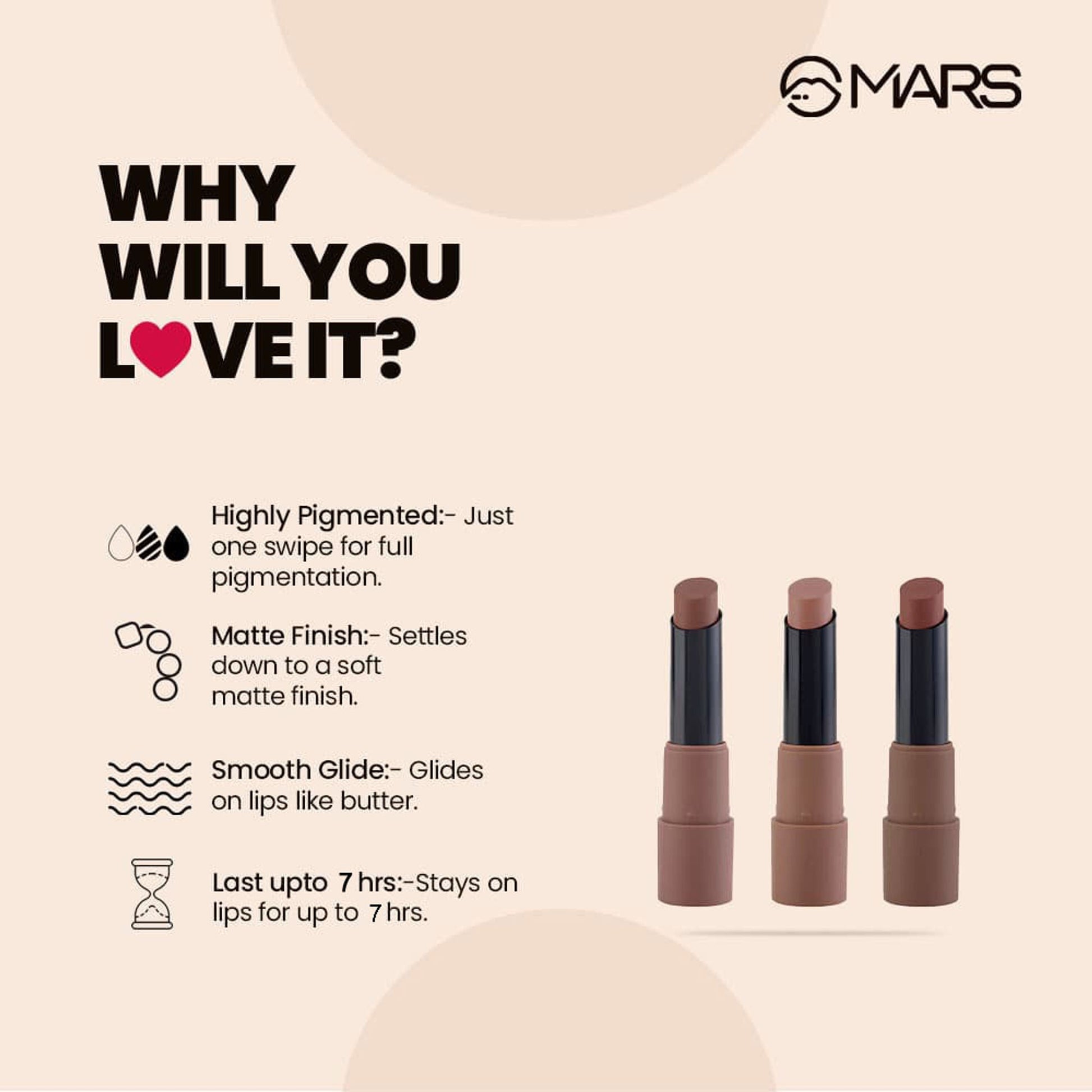 MARS Cosmetics Matte Lipsticks Box - 04 Browns 
