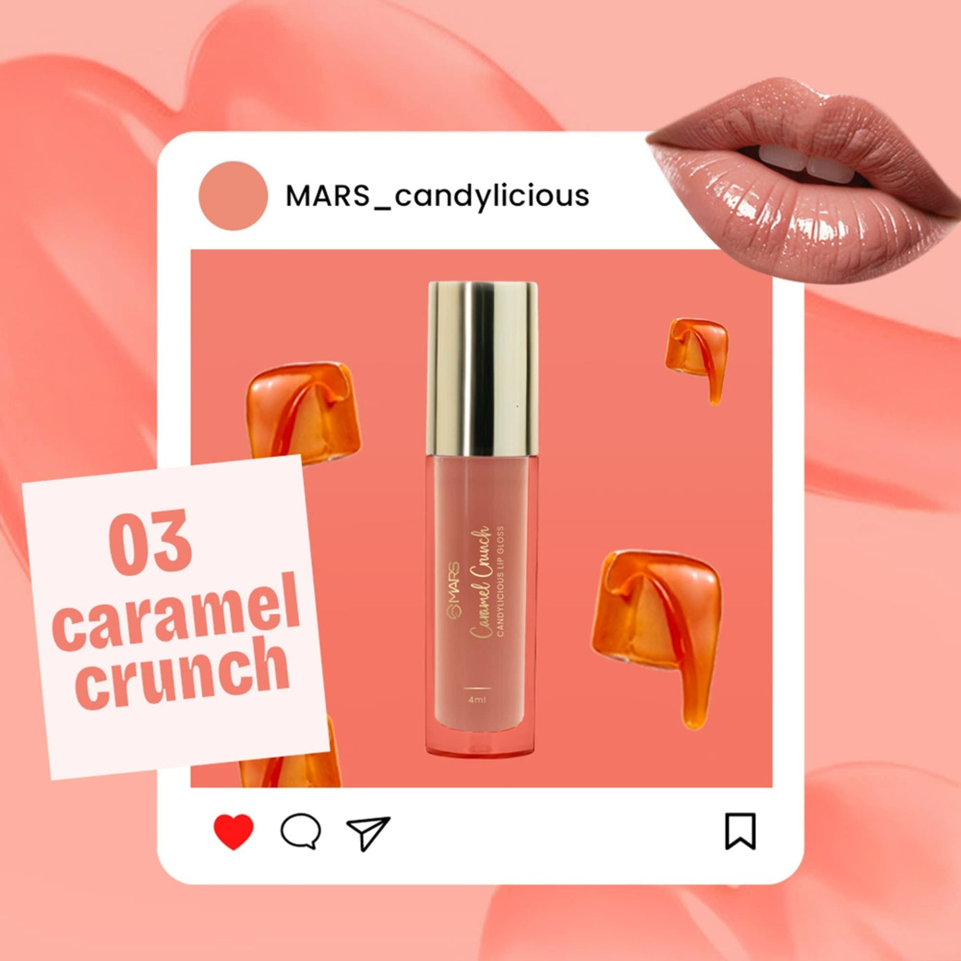 MARS Cosmetics Candylicious Colored Lip Gloss - Caramel Crunch 