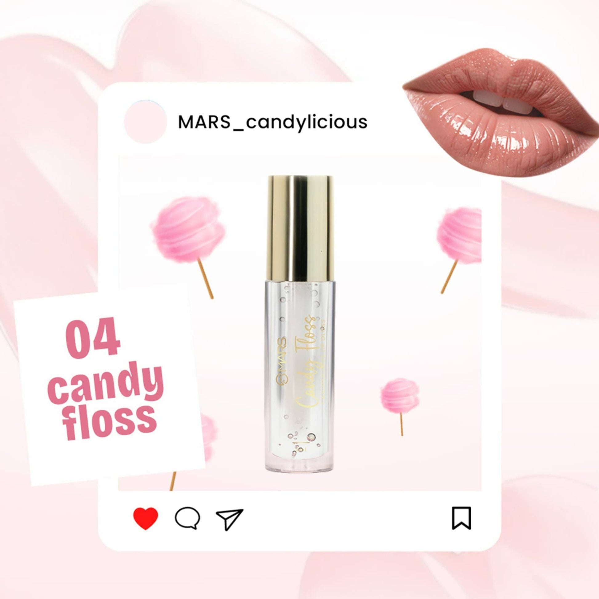 MARS Cosmetics Candylicious Colored Lip Gloss - Candy Floss 