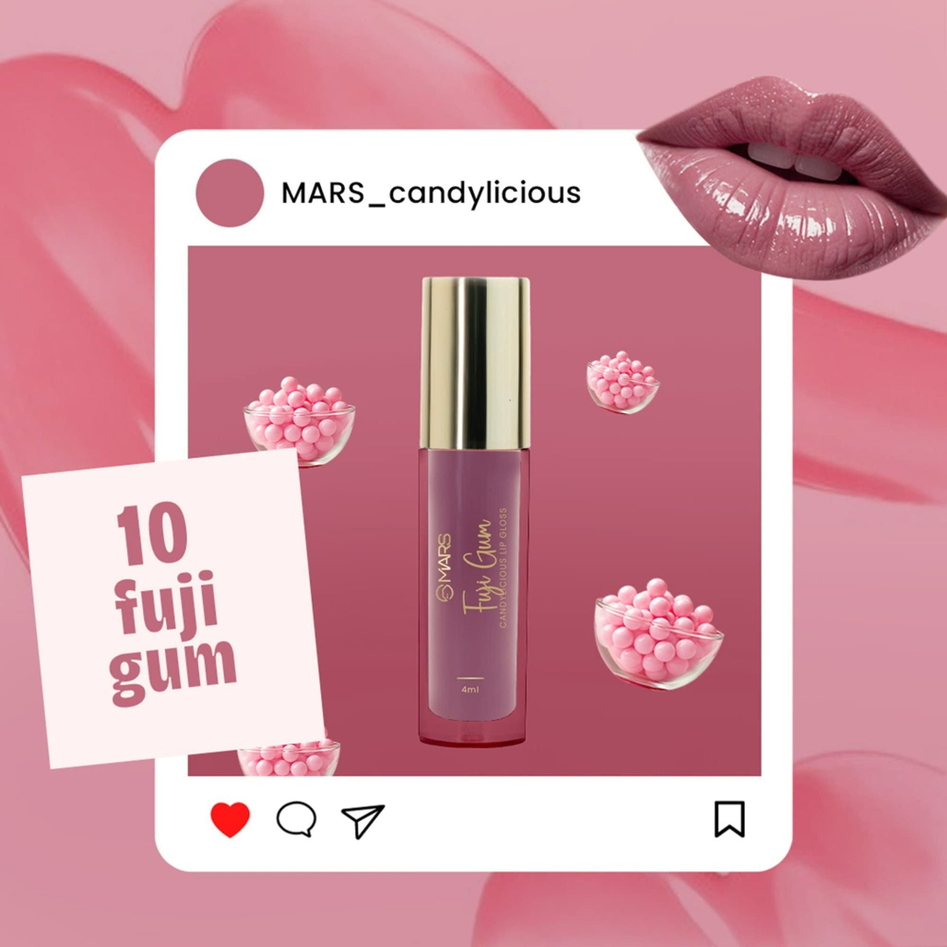 MARS Cosmetics Candylicious Colored Lip Gloss - Fuji Gum 