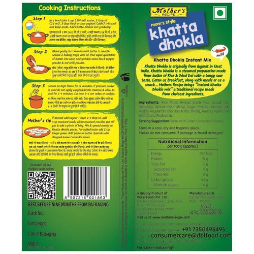 Mother's Recipe Mom's Style Khatta Dhokla Instant Mix 