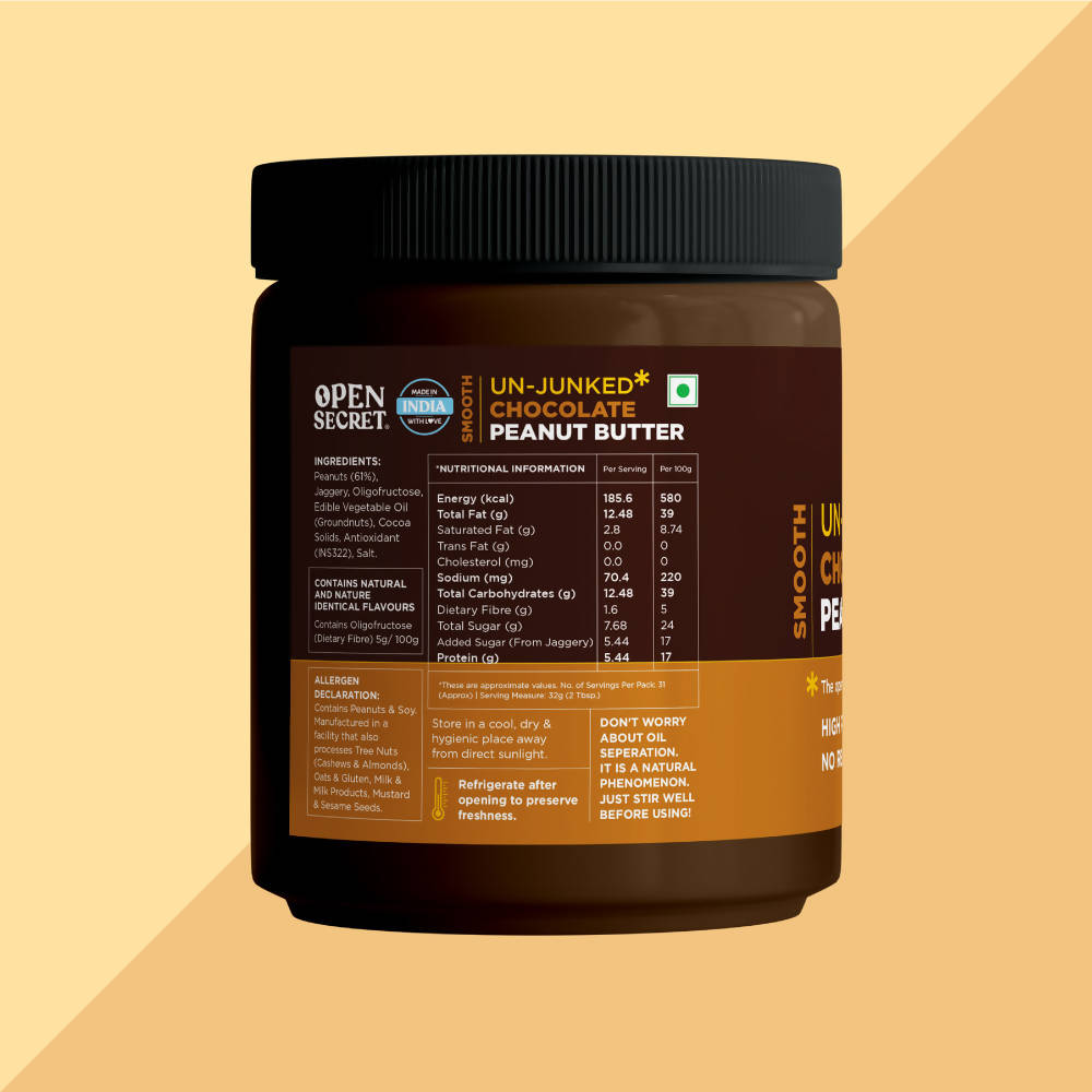 Open Secret Un-Junked Chocolate Peanut Butter 