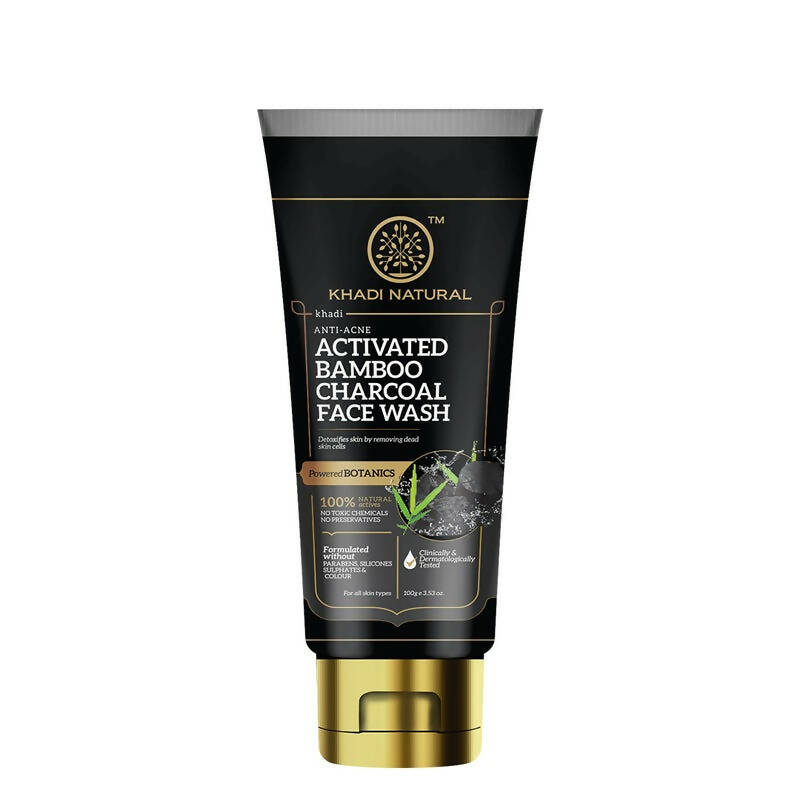 Khadi Natural Activated Bamboo Charcoal Face Wash - Grab2buy