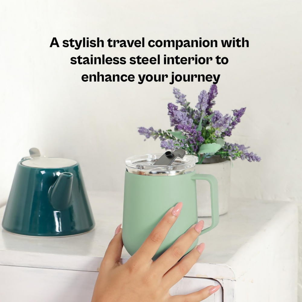 Udyan Tea Stainless Steel Insulated Mug - Mint Green  Grab2Buy Udyan Tea Grab2Buy