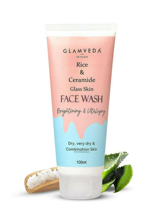 Glamveda Rice & Ceramide Glass Skin Face Wash - Grab2buy