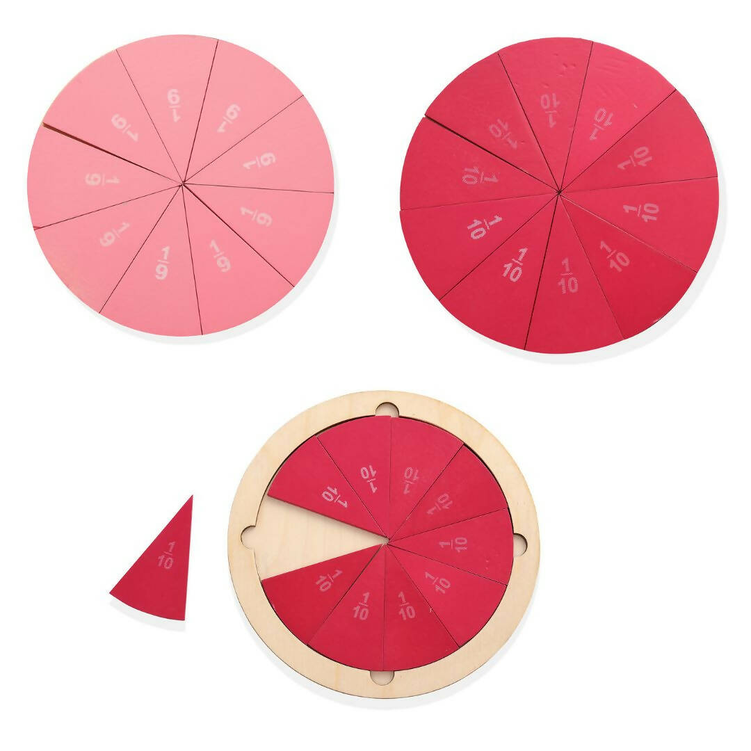 Nesta Toys Fraction Puzzle - Montessori Puzzle (57 Pcs) - Grab2buy