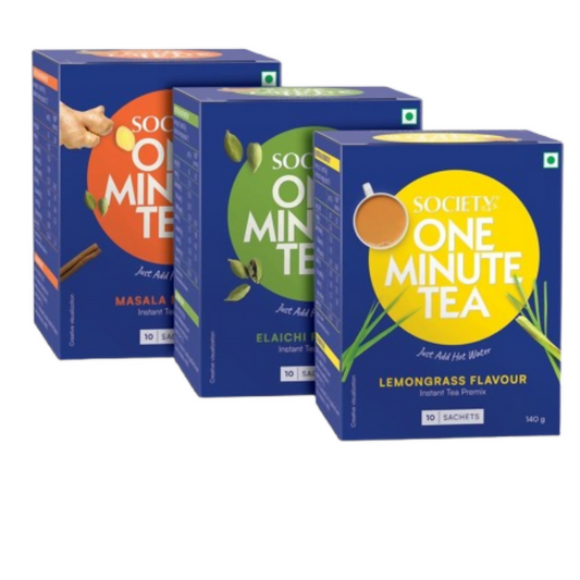 Society OMT Masala&OMT Elaichi&OMT Lemongrass Flavour Tea Premix Combo 