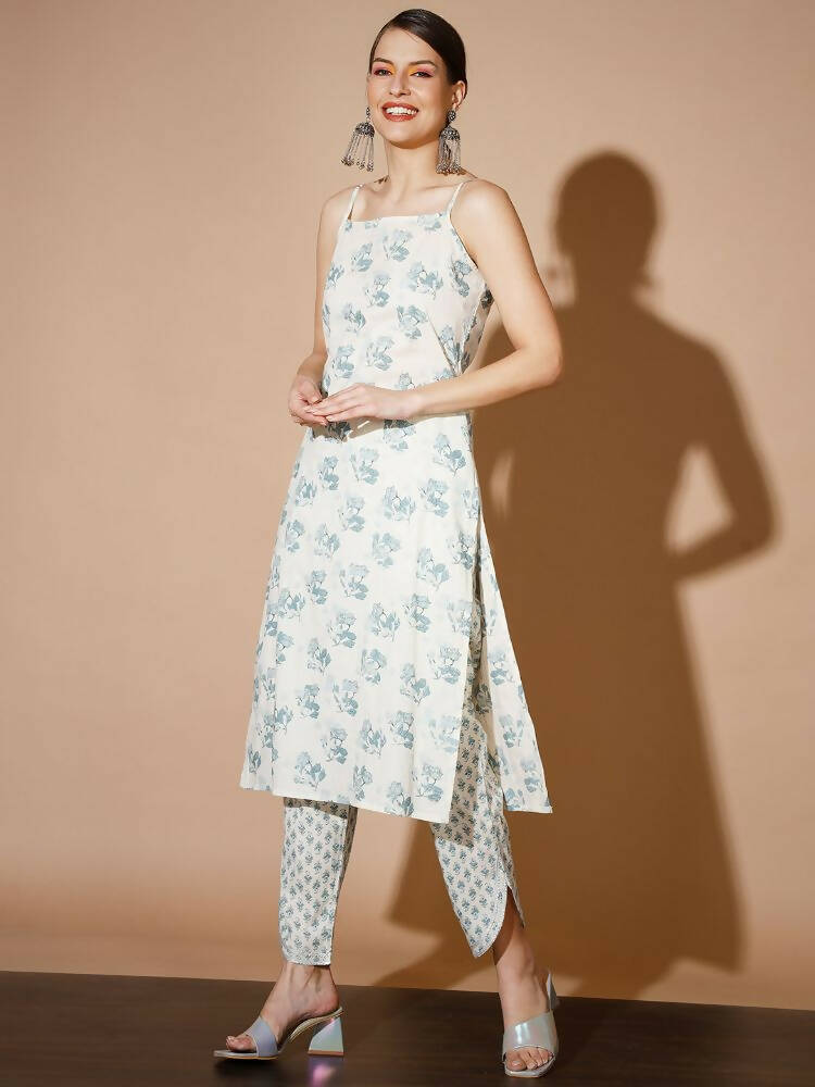 Myshka Women Multi-Floral Kurta & Trousers