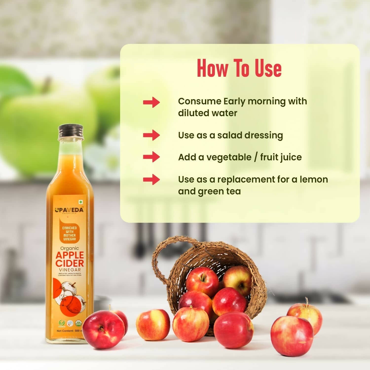 Upaveda Organic Apple Cider Vinegar 