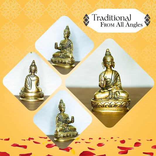 Ekhasa Pure Brass Gautam Buddha Statue - Grab2buy
