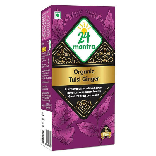 24 Mantra Organic Tulsi Ginger Tea Powder - Grab2buy