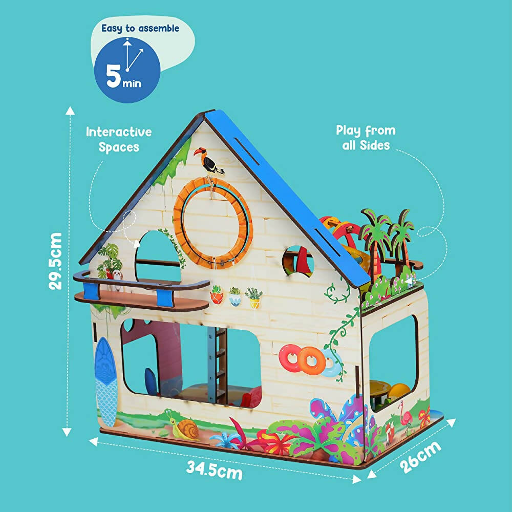 Webby Beach Villa The Weekend Escape All Side Play Doll House  Grab2Buy Webby Grab2Buy