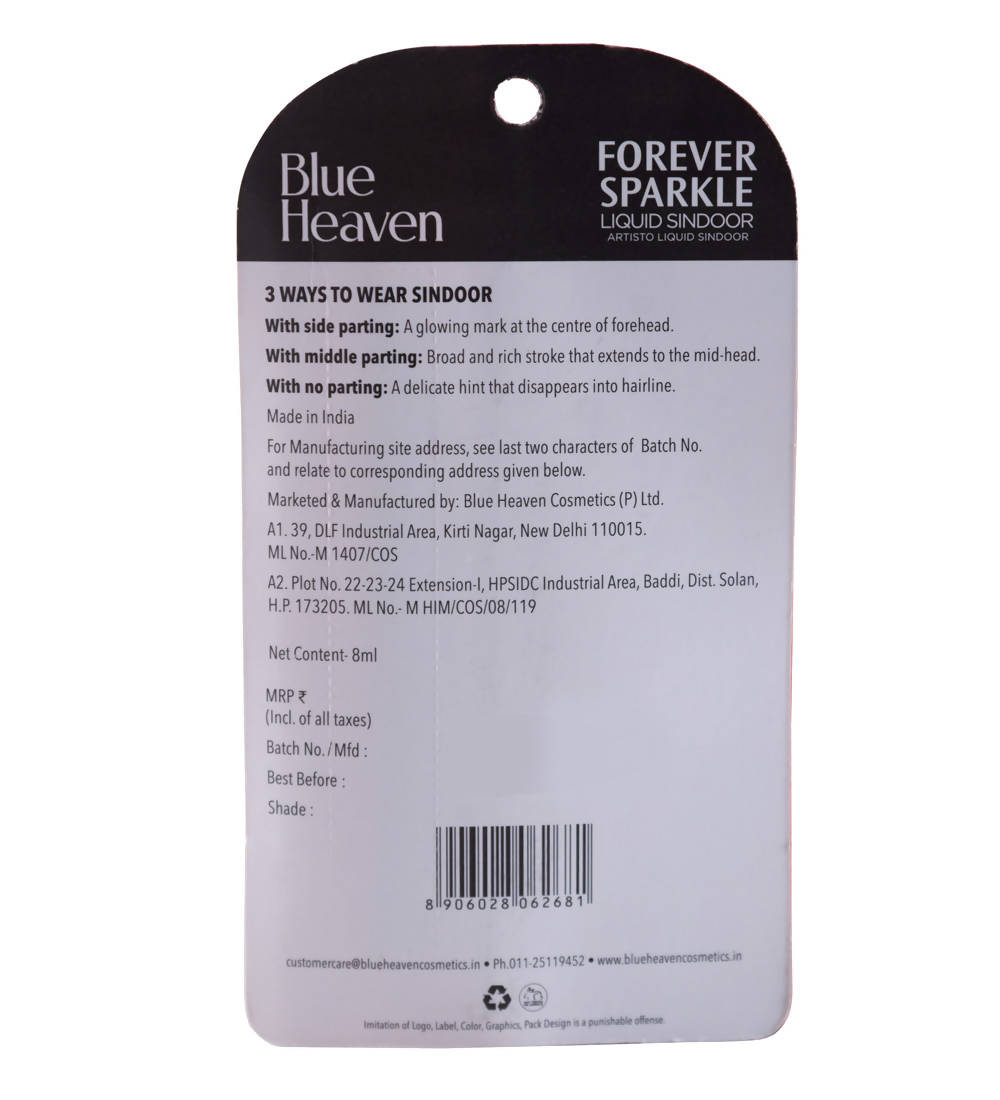 Blue Heaven Forever Sparkle Liquid Sindoor Maroon - Limited Time Offer - Swadesiicart