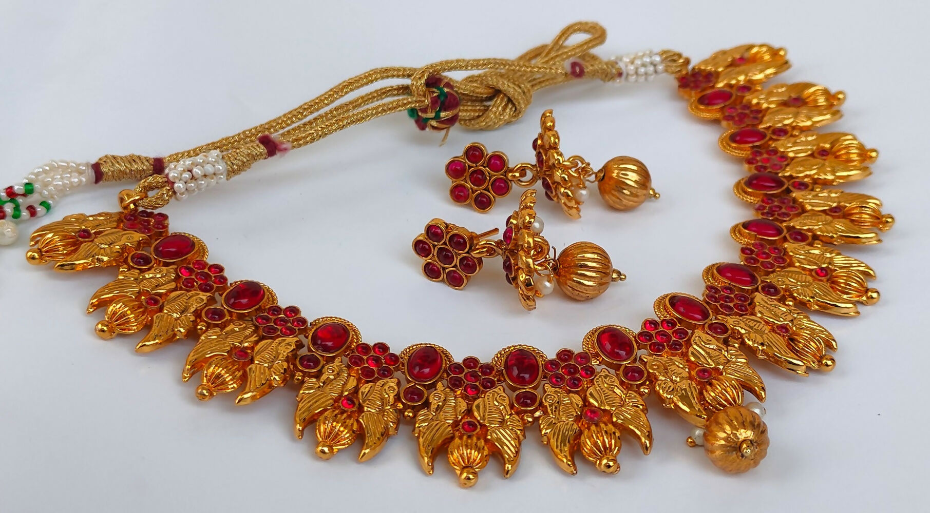 Kemp Peacock Pink Necklace Set - Grab2buy