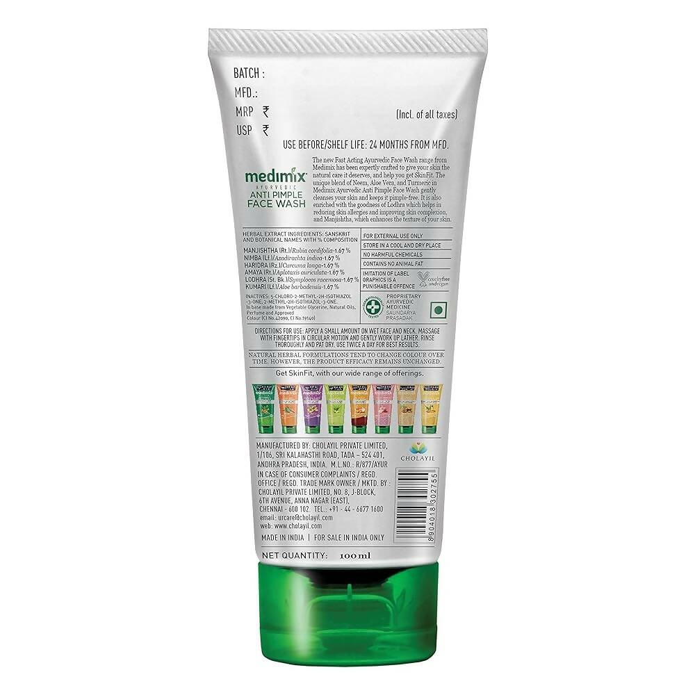 Medimix Ayurvedic Anti Pimple Face Wash - Grab2buy