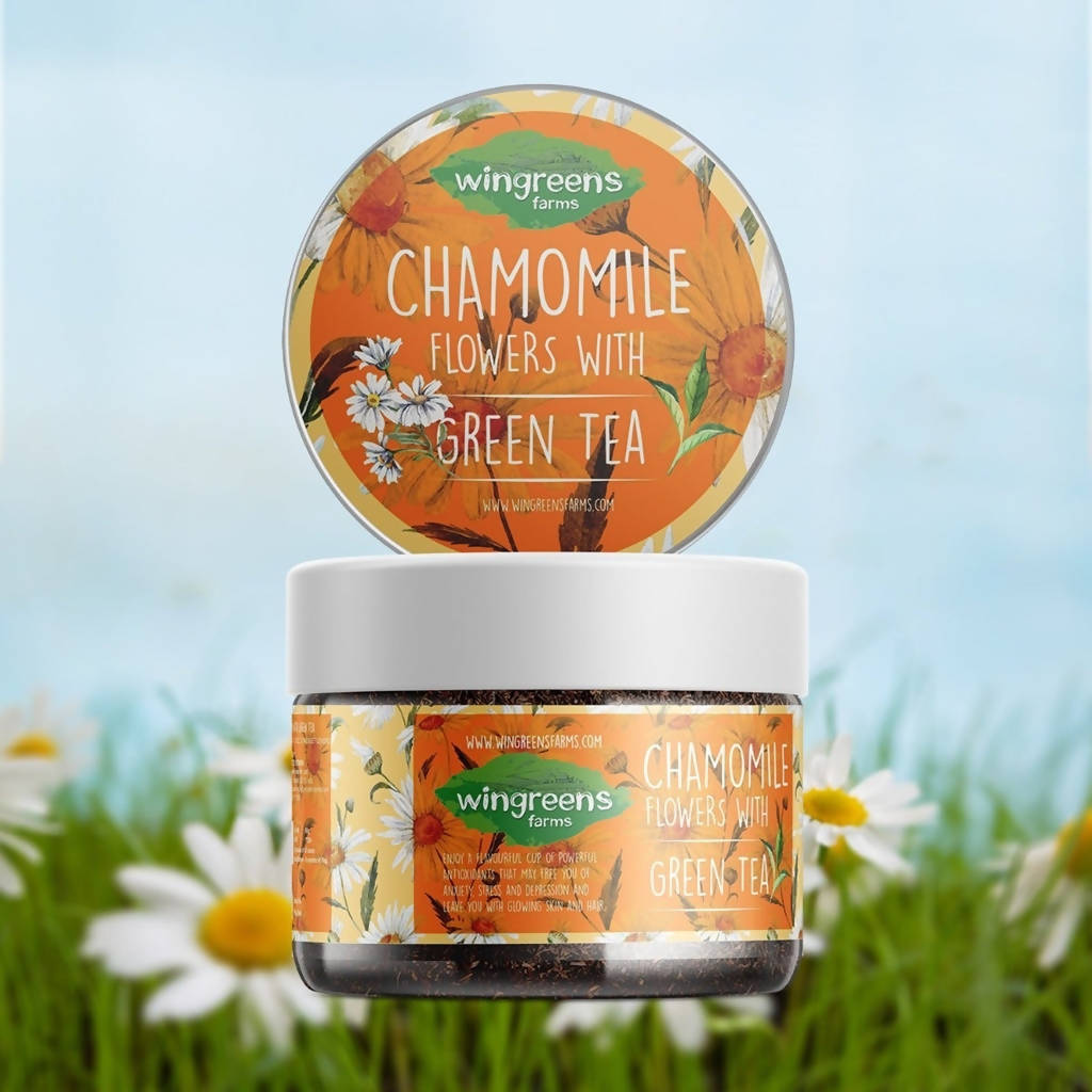 Wingreens Farms Chamomile Flowers With Green Tea  Grab2Buy Wingreens Farms Grab2Buy