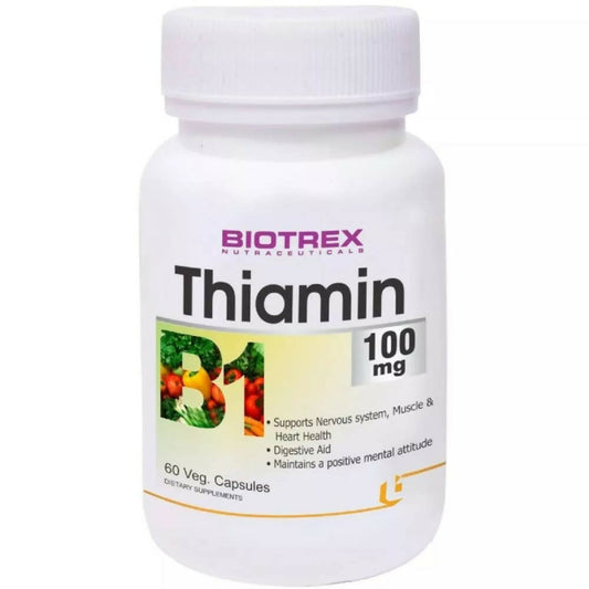 Biotrex Thiamin 100mg Veg Capsules - Grab2buy