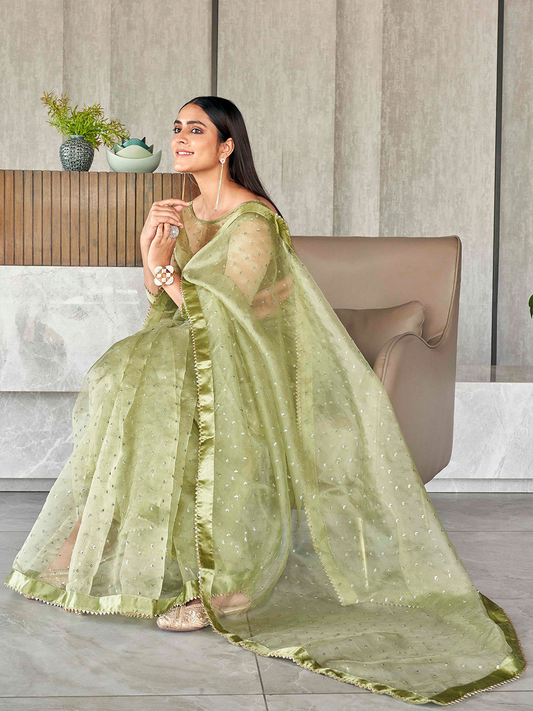 Tikhi Imli Sequinned Organza Grab2Buy 