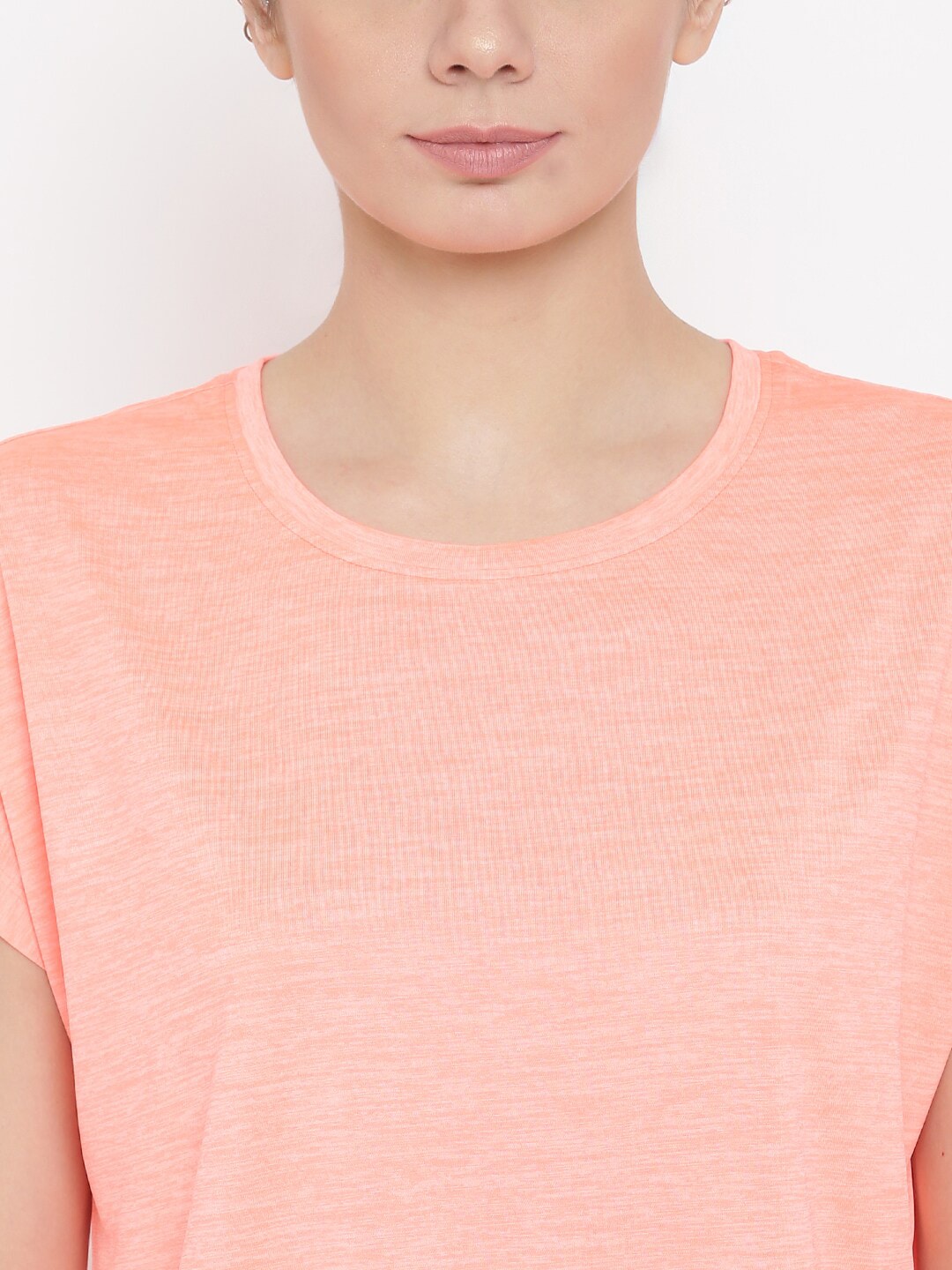 MKH Women Orange Dri-FIT Sports T-shirt 