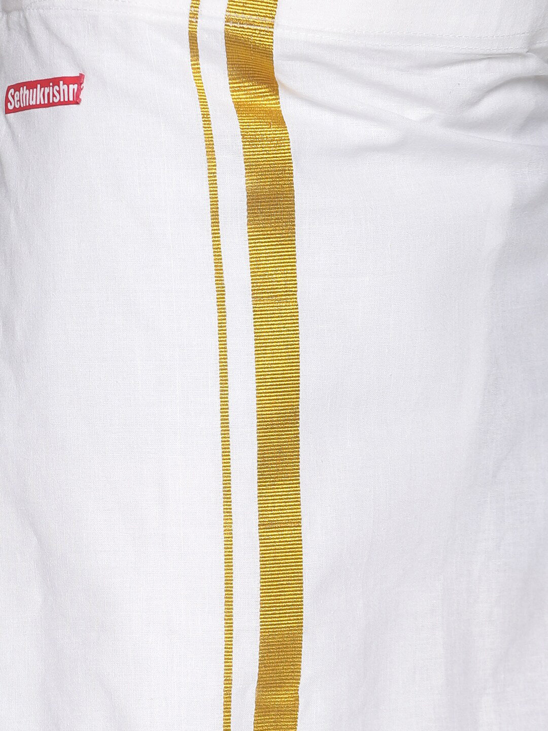 Sethukrishna Olive Green & White Solid Shirt and Veshti For Boys