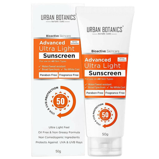 Urban Botanics Advance Ultra Light Sunscreen SPF 50  Grab2Buy Urban Botanics Grab2Buy