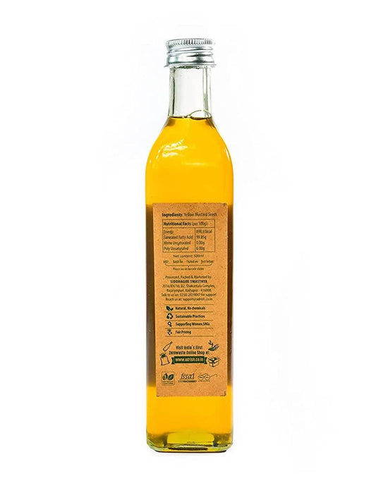 Adrish Wood Pressed Yellow Mustard Oil - Grab2buy