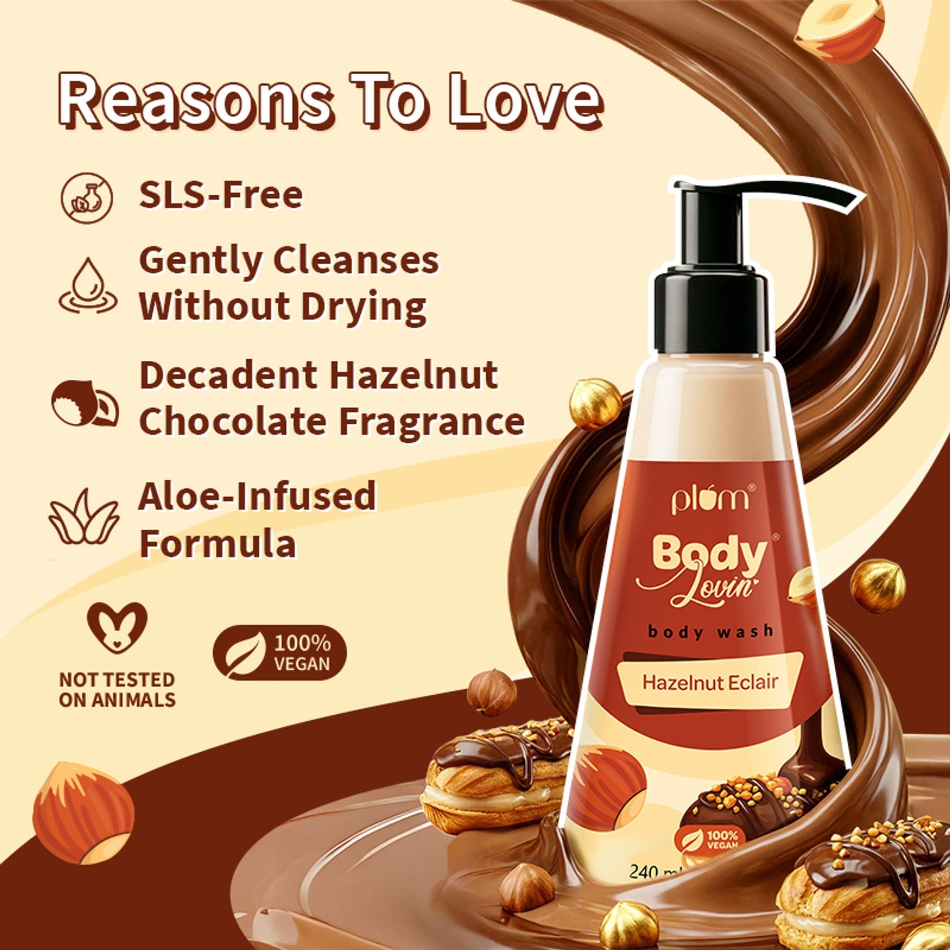 Plum BodyLovin' Hazelnut Eclair Body Wash 