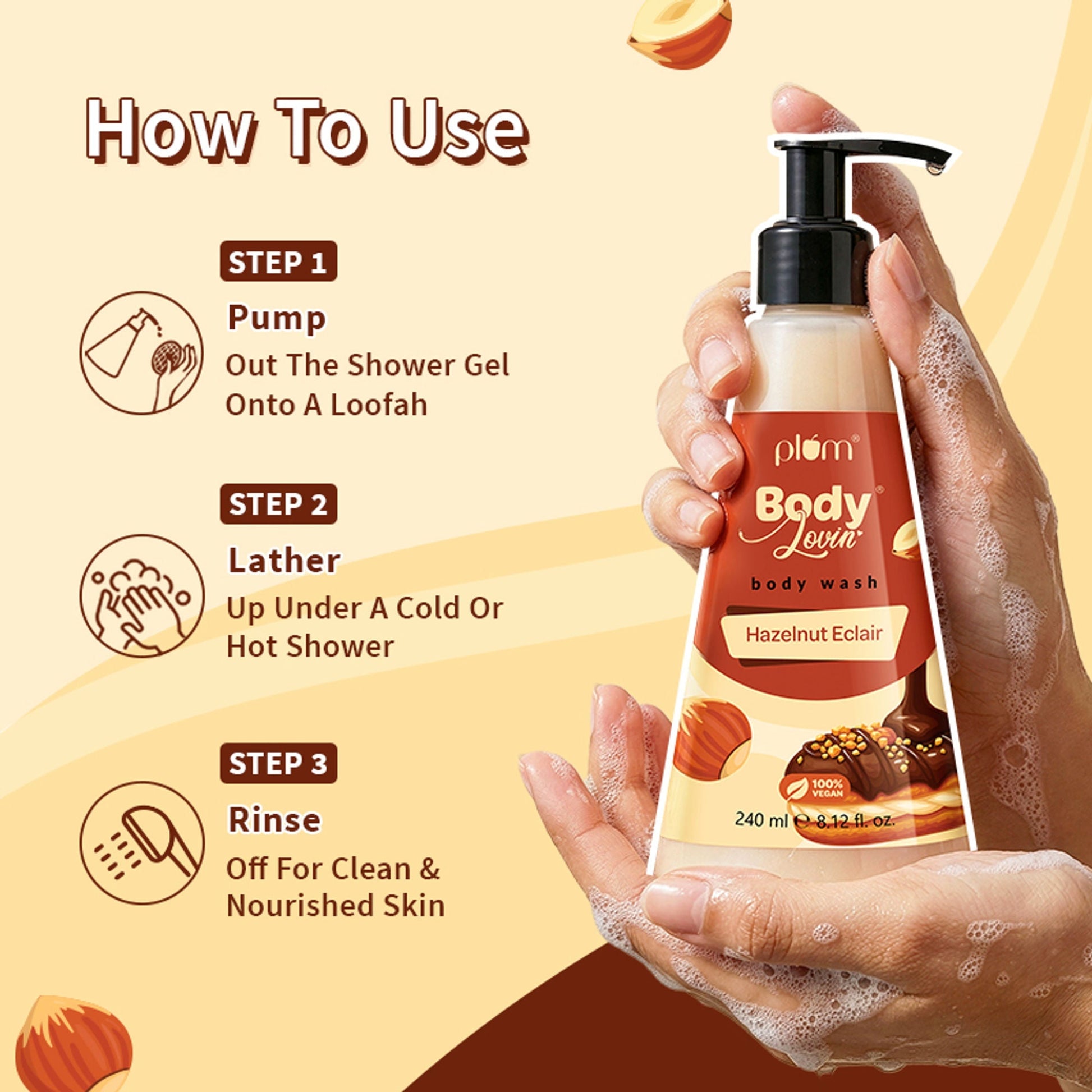 Plum BodyLovin' Hazelnut Eclair Body Wash 
