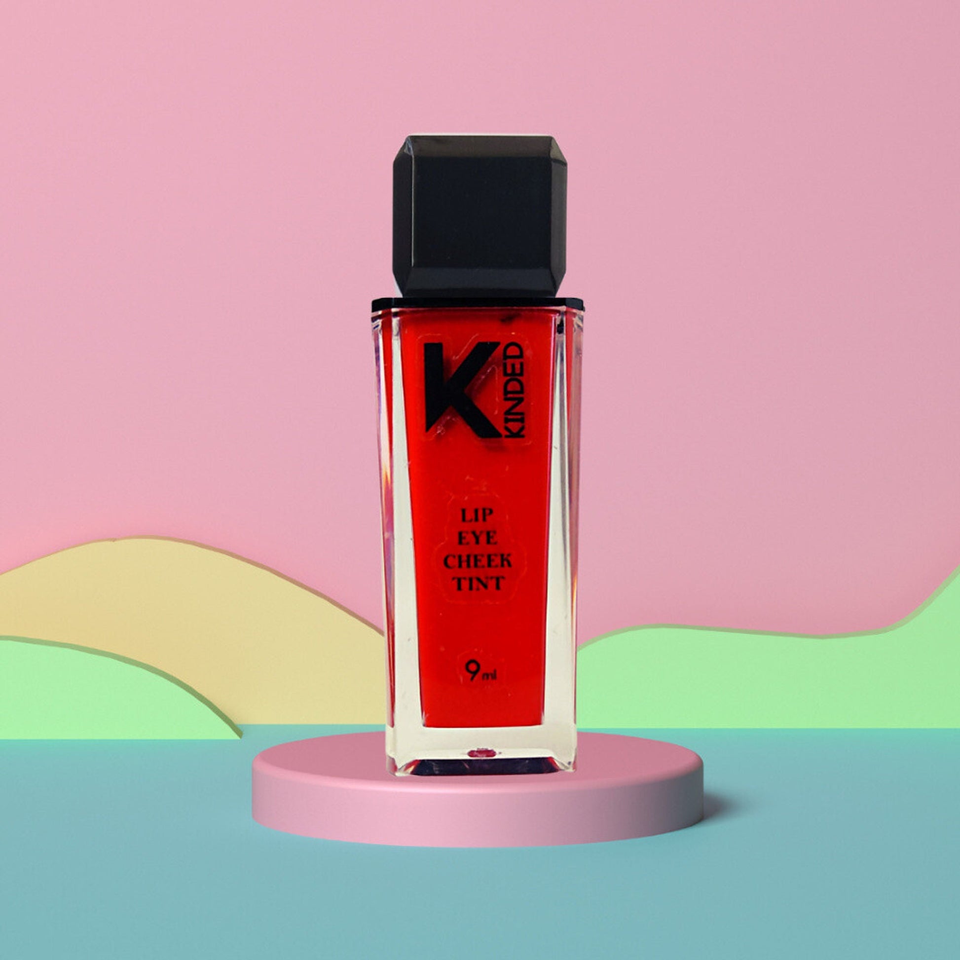 KINDED Lip, Eye & Cheek Tint with Vitamin-E Enriched - 03 Vermilion Red