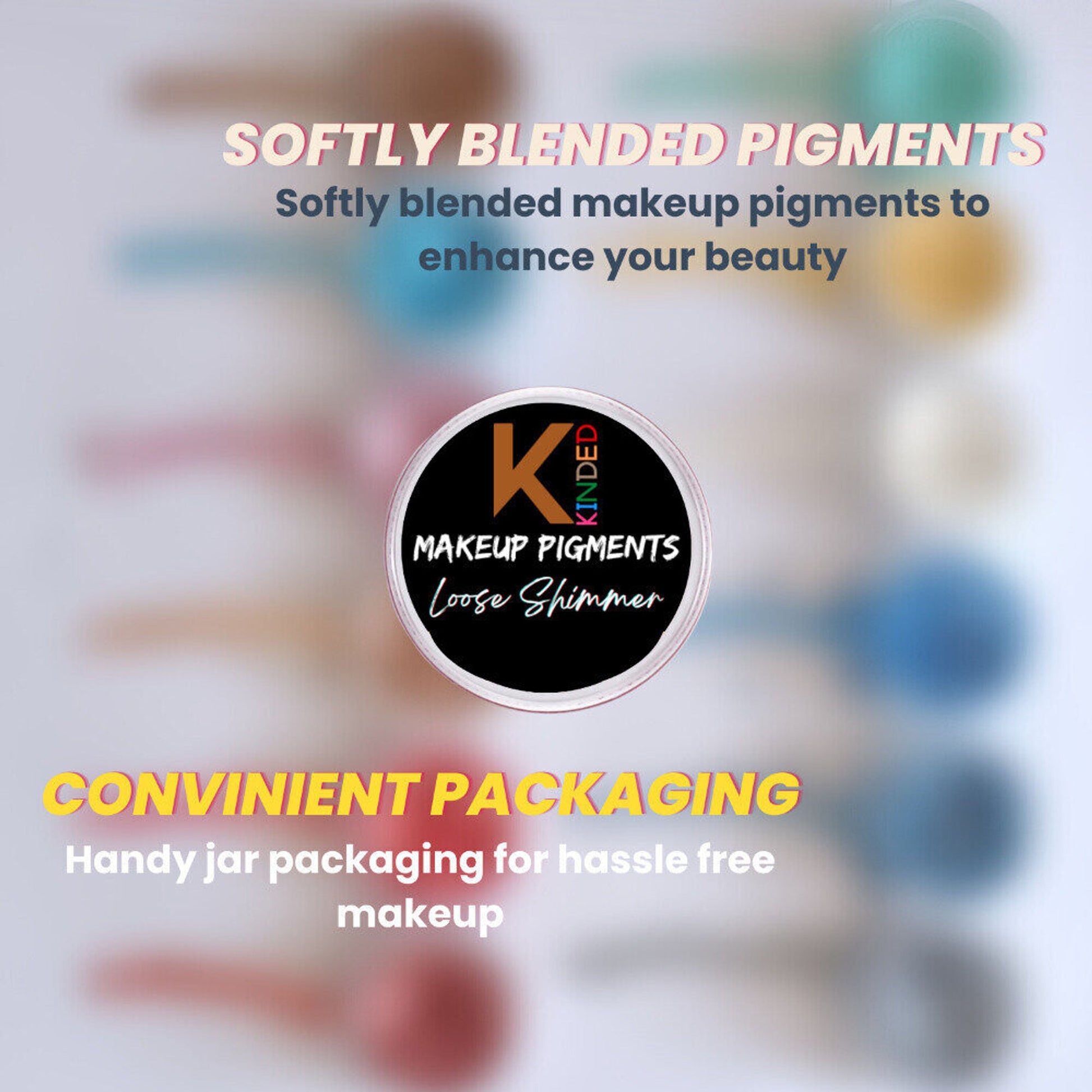 KINDED Loose Shimmer Makeup Foil Pigments Powder - Golden