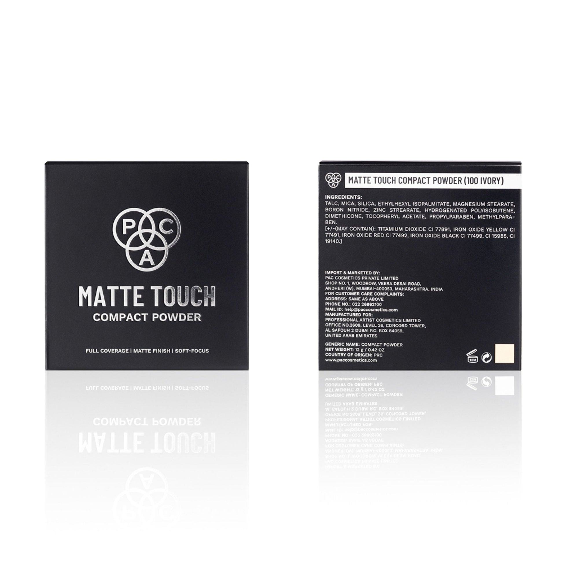 PAC Studio Matte Touch Compact Powder - 100 Ivory