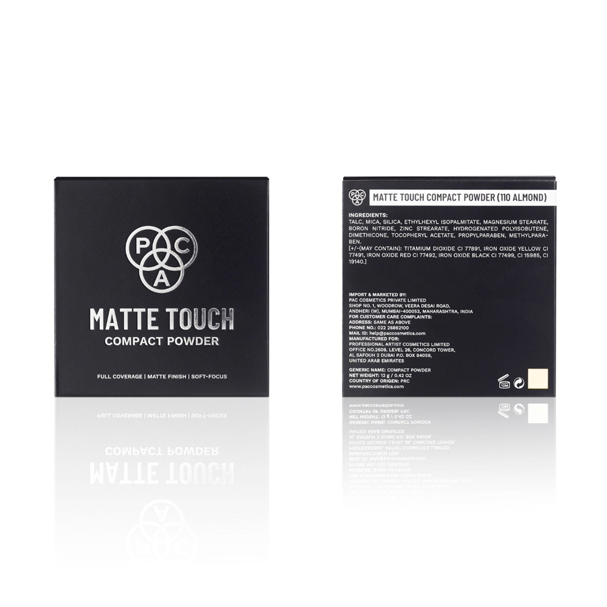 PAC Studio Matte Touch Compact Powder - 110 Almond