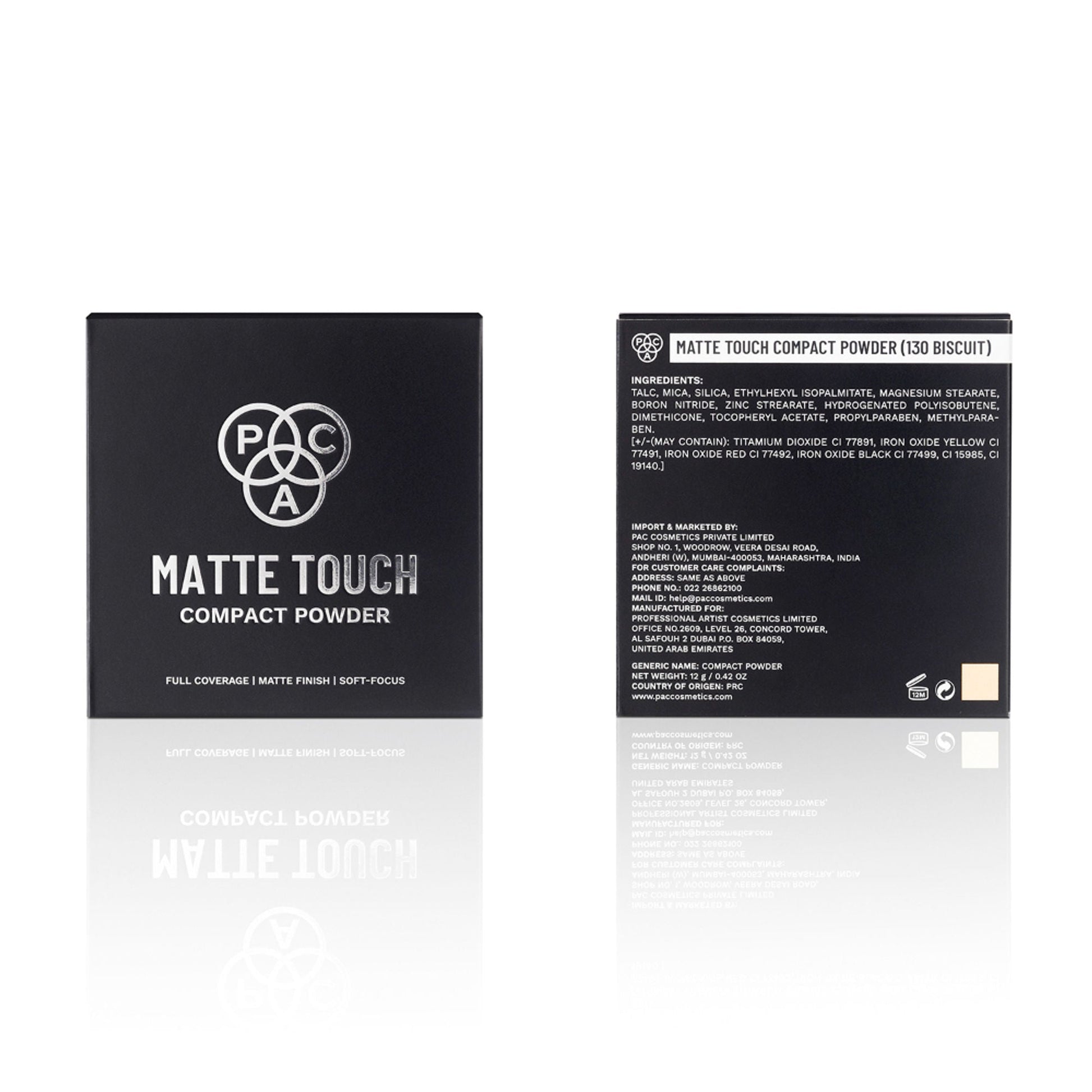 PAC Studio Matte Touch Compact Powder - 130 Biscuit
