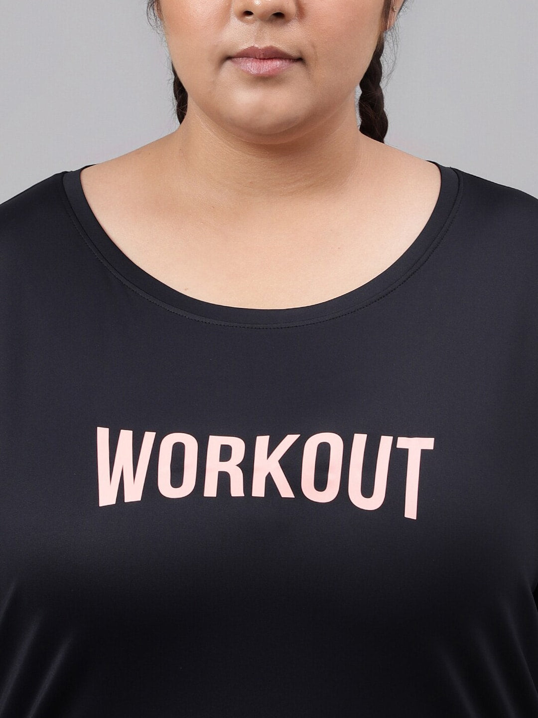 MKH Plus Size Typography Printed Dri-FIT T-shirt 
