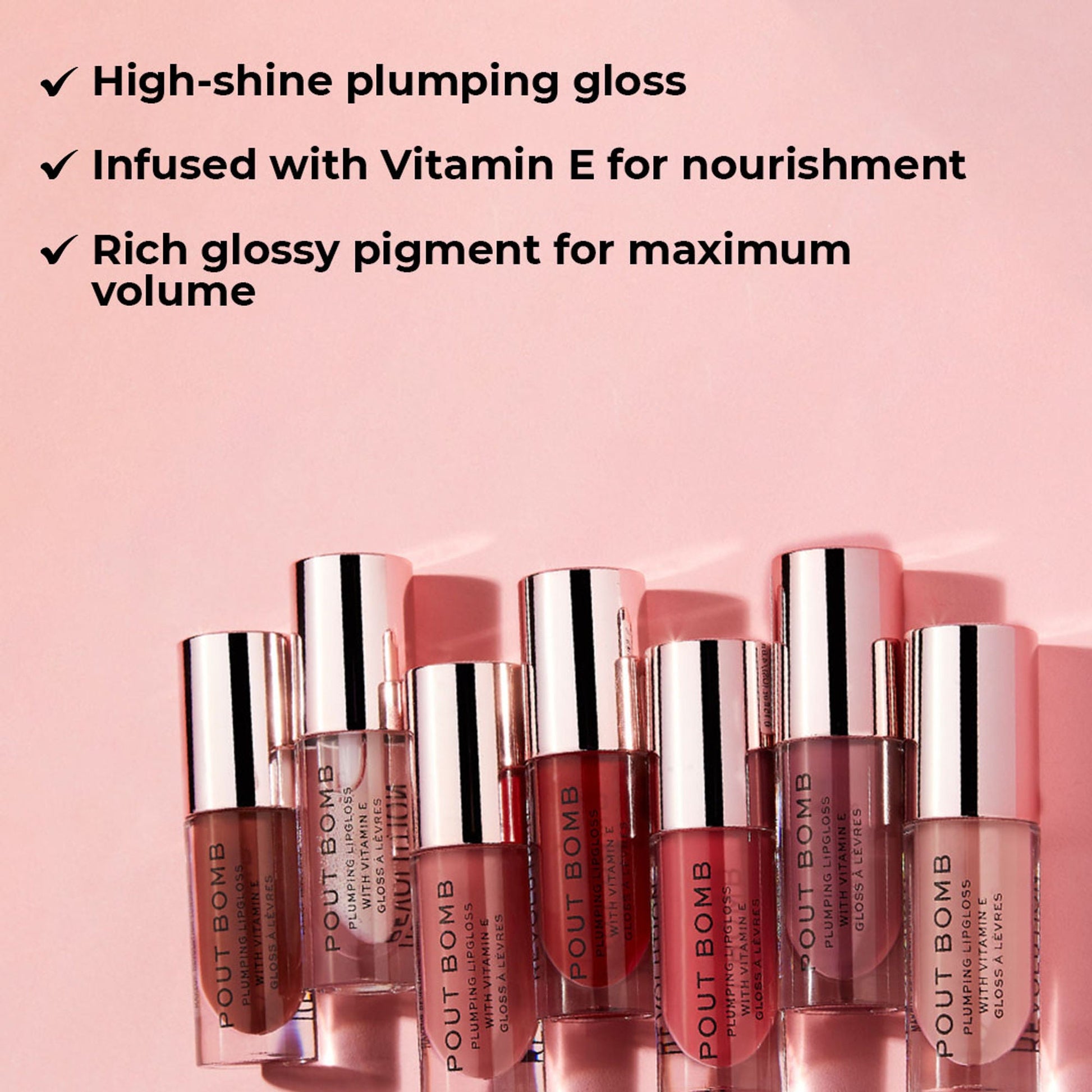 Makeup Revolution Pout Bomb Plumping Gloss - Kiss