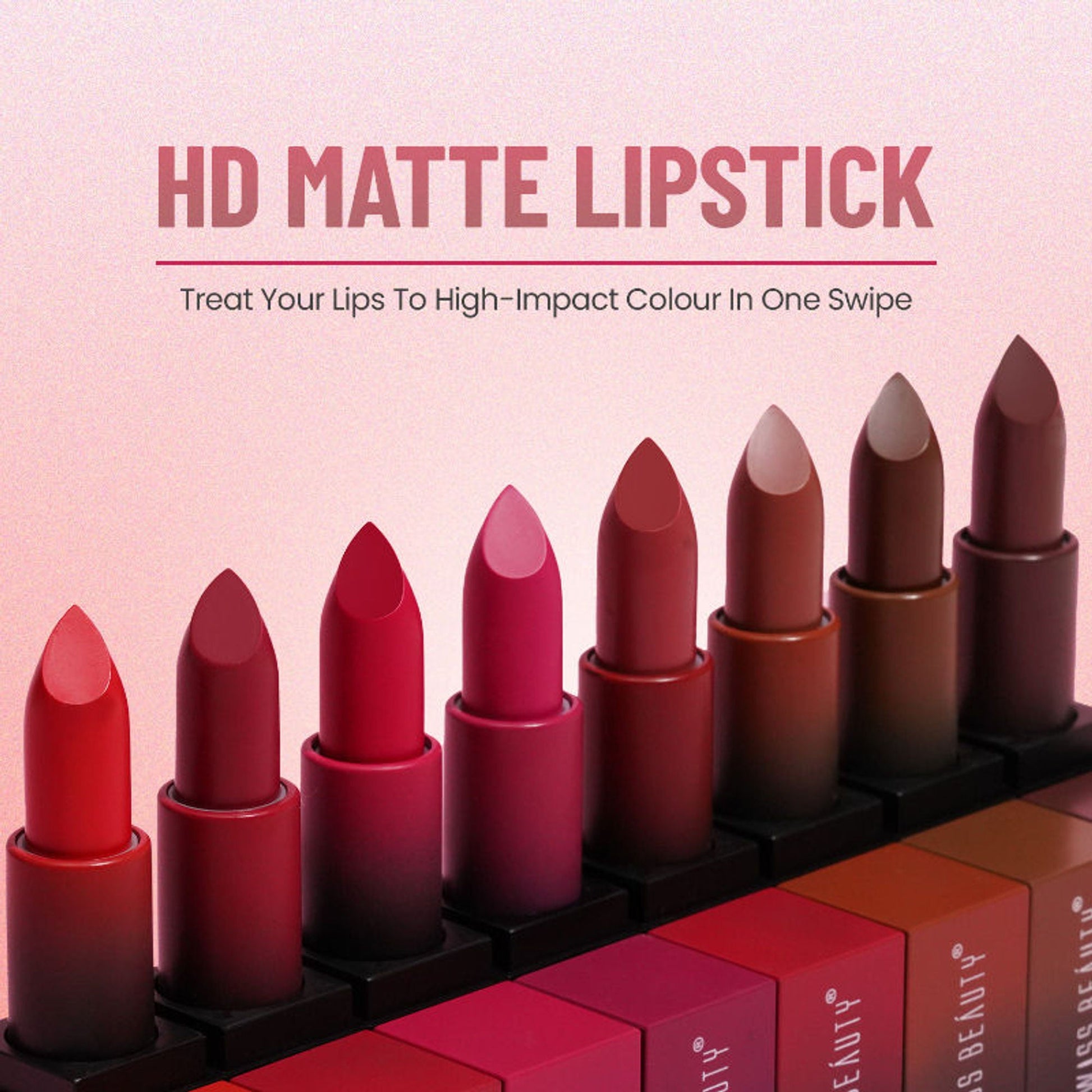 Swiss Beauty HD Matte Lipstick , High Coverage , Lightweight - 07 Mauve Blush