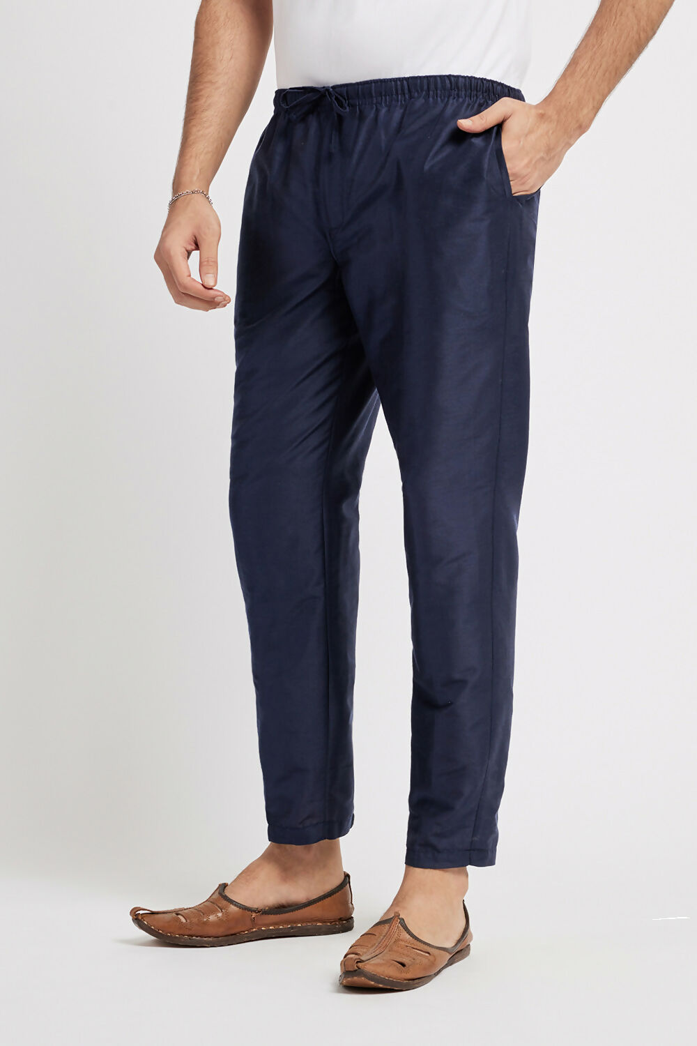 Ethnic India Blue solid Pant for Men 