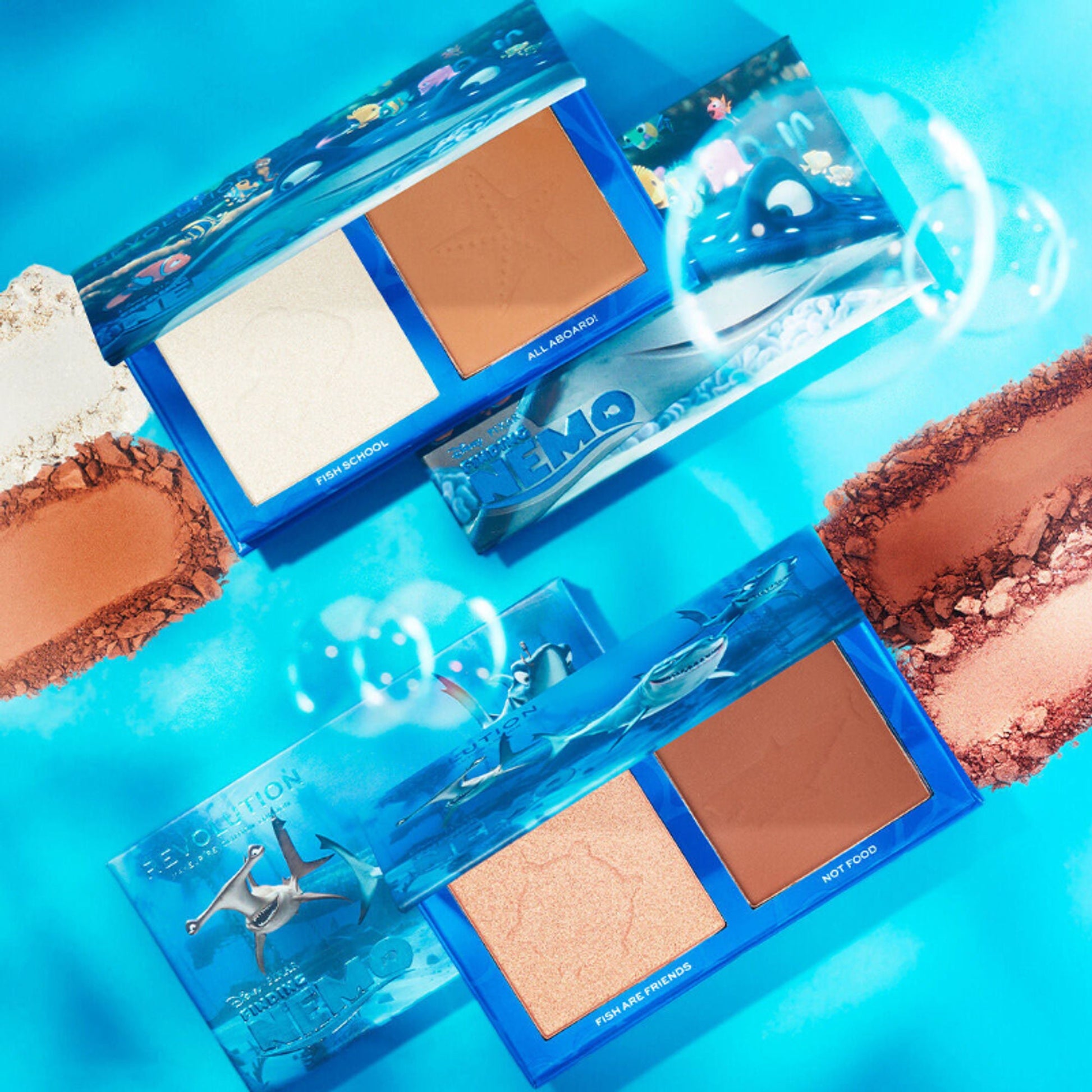 Makeup Revolution Disney Pixar's Finding Nemo X Revolution Bronzer & Highlighter Palette - Fish Are Friends