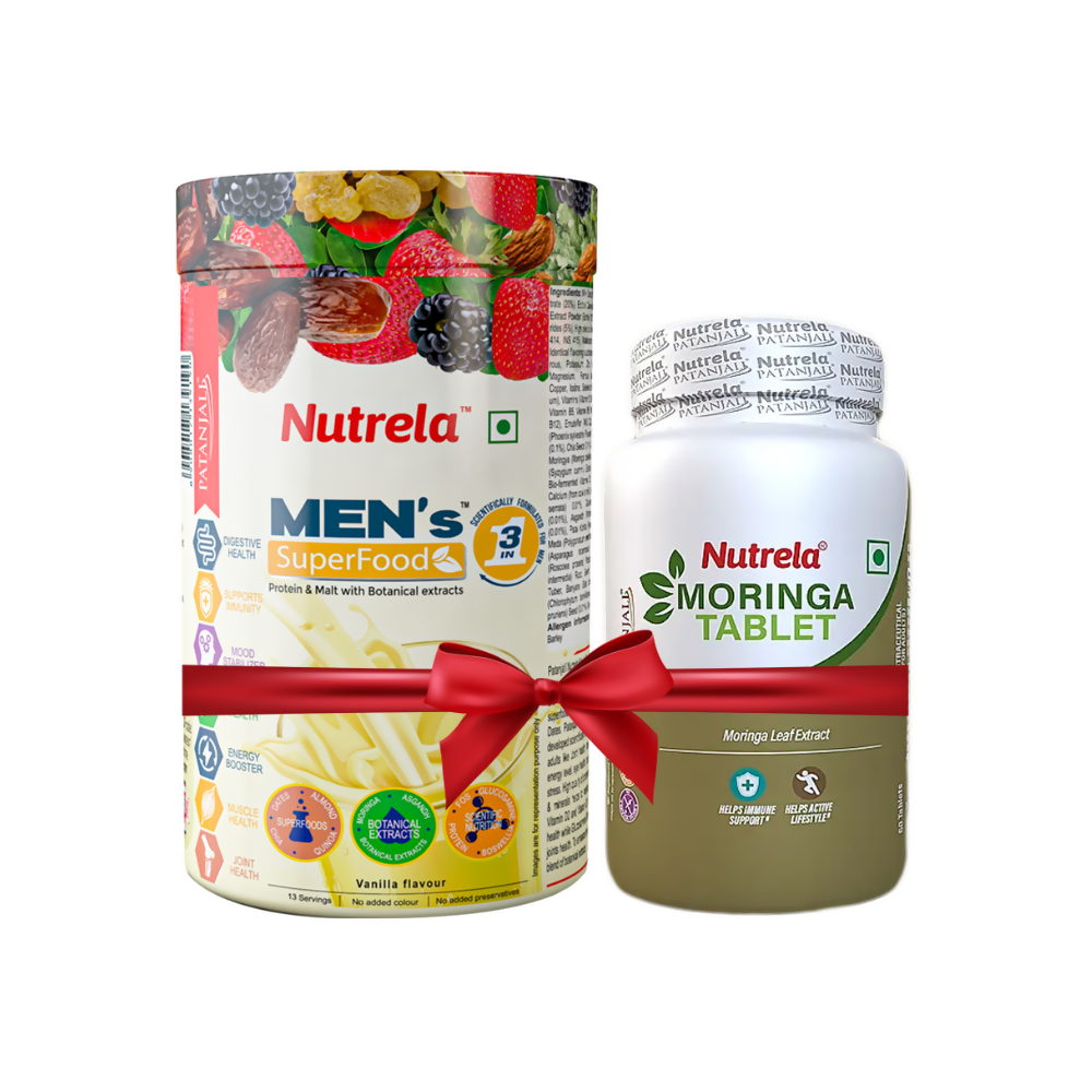 Patanjali Nutrela Men's Superfood + Moringa Tablets Combo 