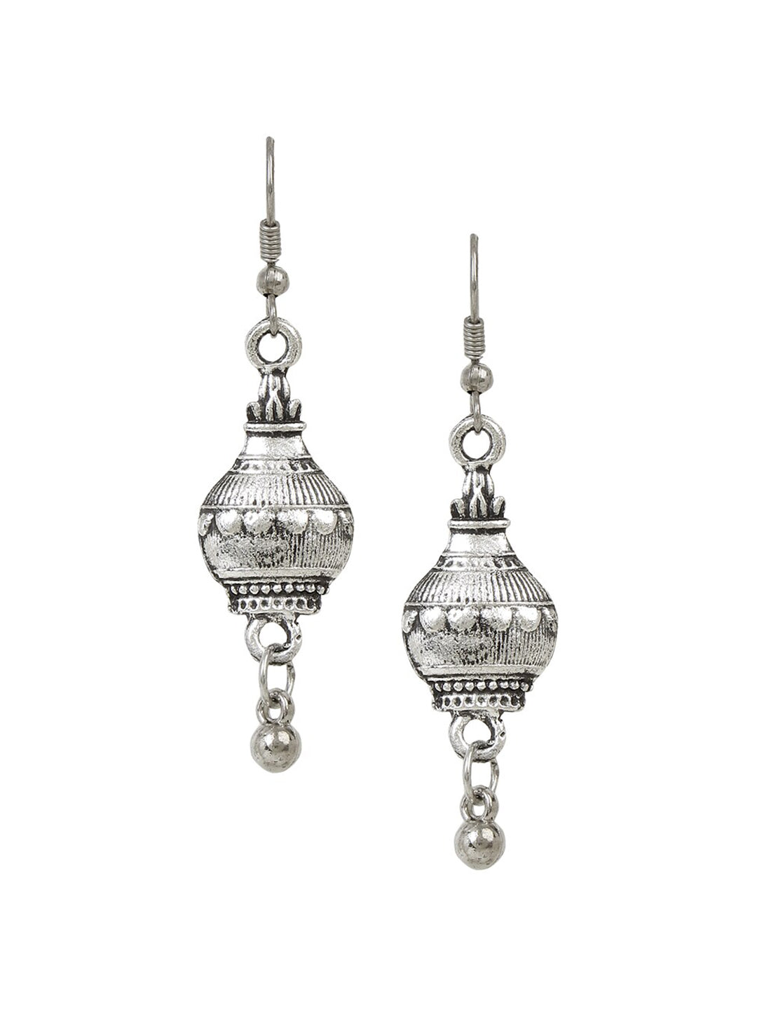 Cardinal Silver-Toned Oxidized Long Jewellery Set - Grab2buy