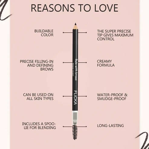 FLiCKA Rule with Brows Brow Pencil - Brown 