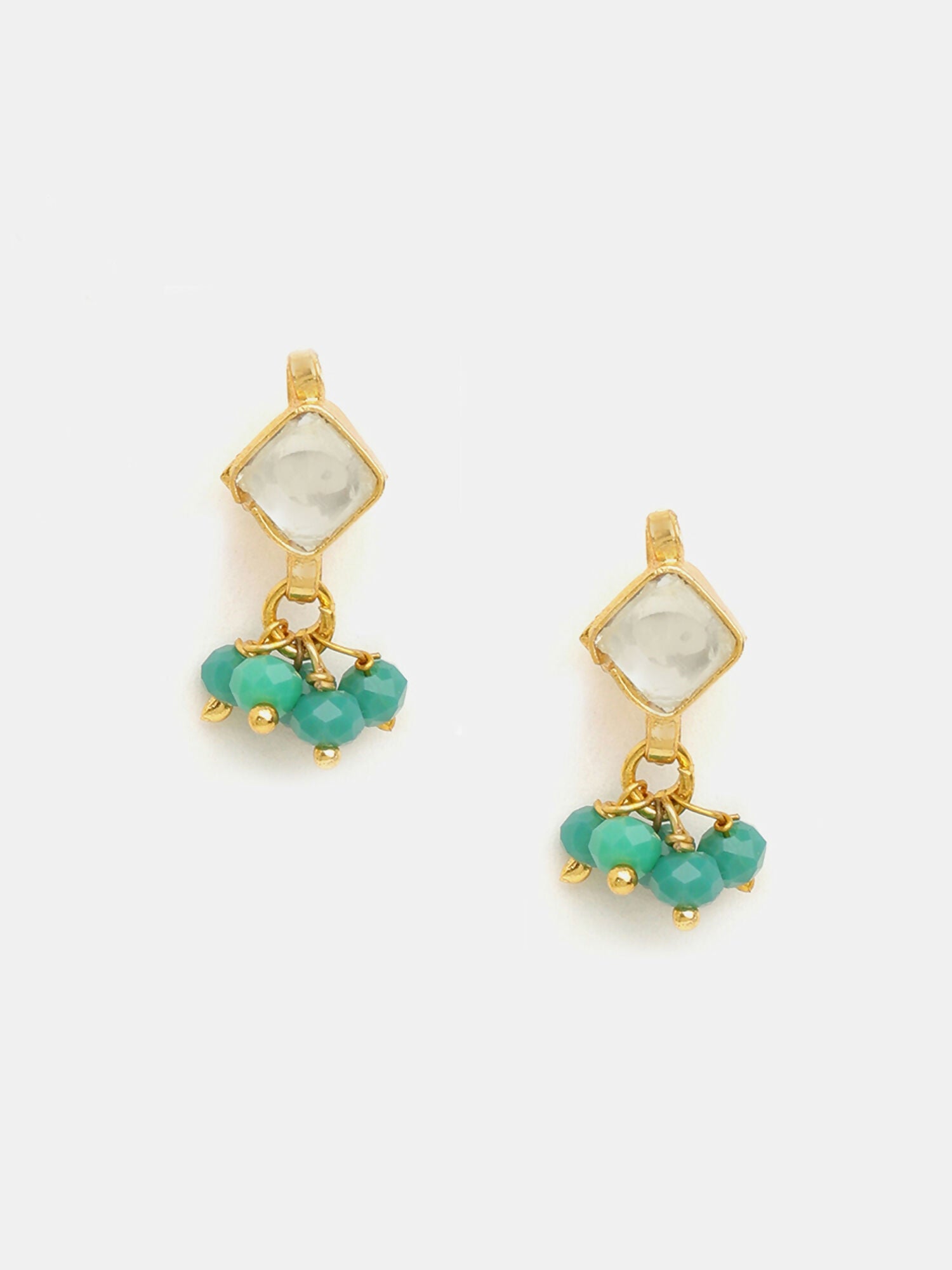 Ruby Raang Diamond Pearl Dangling Earrings