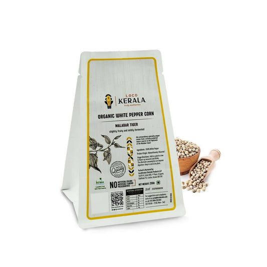 LocoKerala Malabar Tiger Organic White Pepper Corn - Distacart