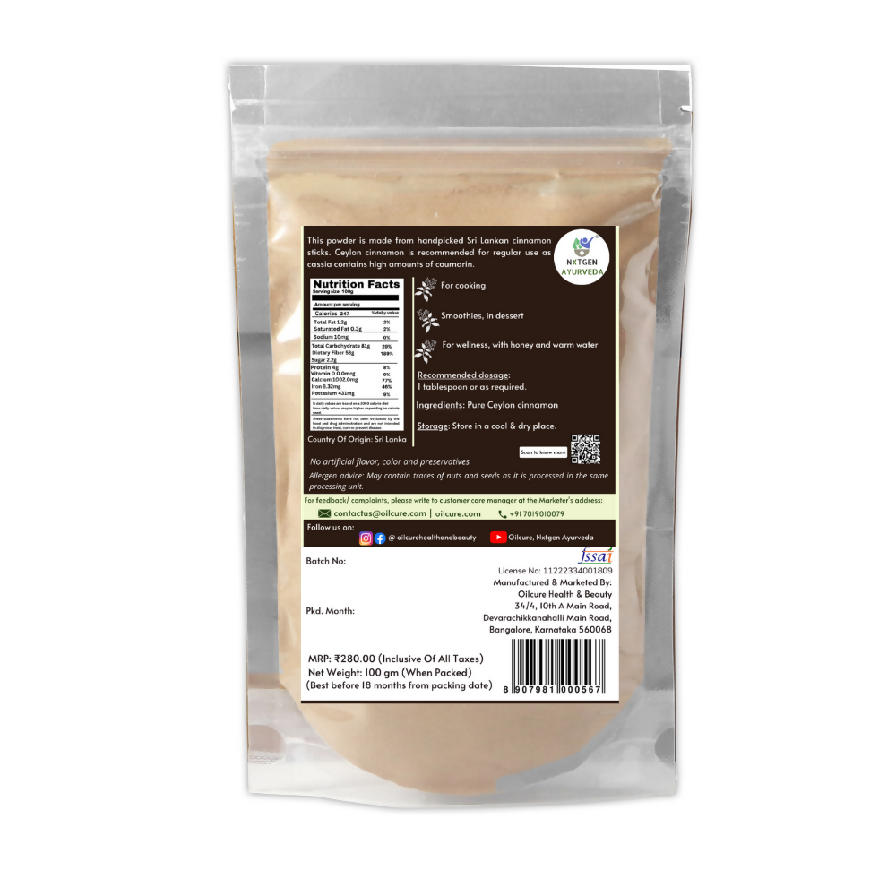 Nxtgen Ayurveda Ceylon Cinnamon Powder 