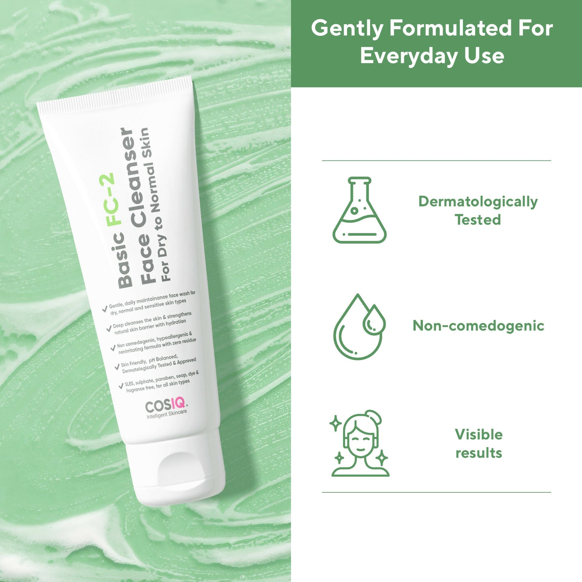 Cos-IQ FC-2 Face Cleanser for Dry Skin