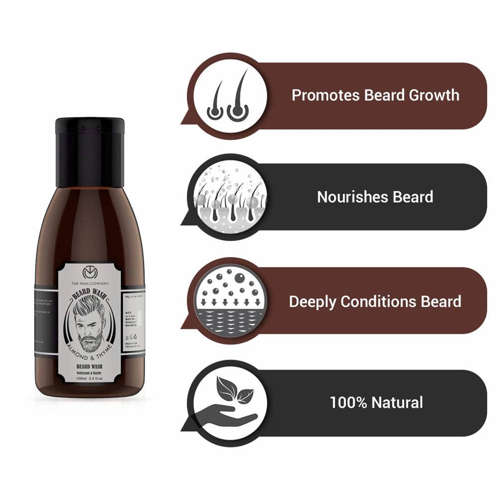 The Man Company Beard Wash With Almond & Thyme  Grab2Buy The Man Company Grab2Buy