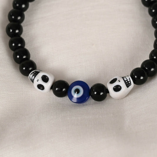 NVR Men & Women Black Evil Eye Adjustable Bracelet | Grab2Buy