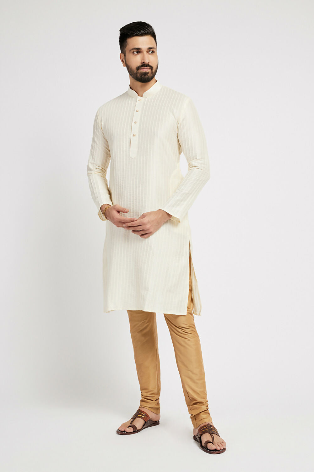 Ethnic India Beige Churidar for Men 