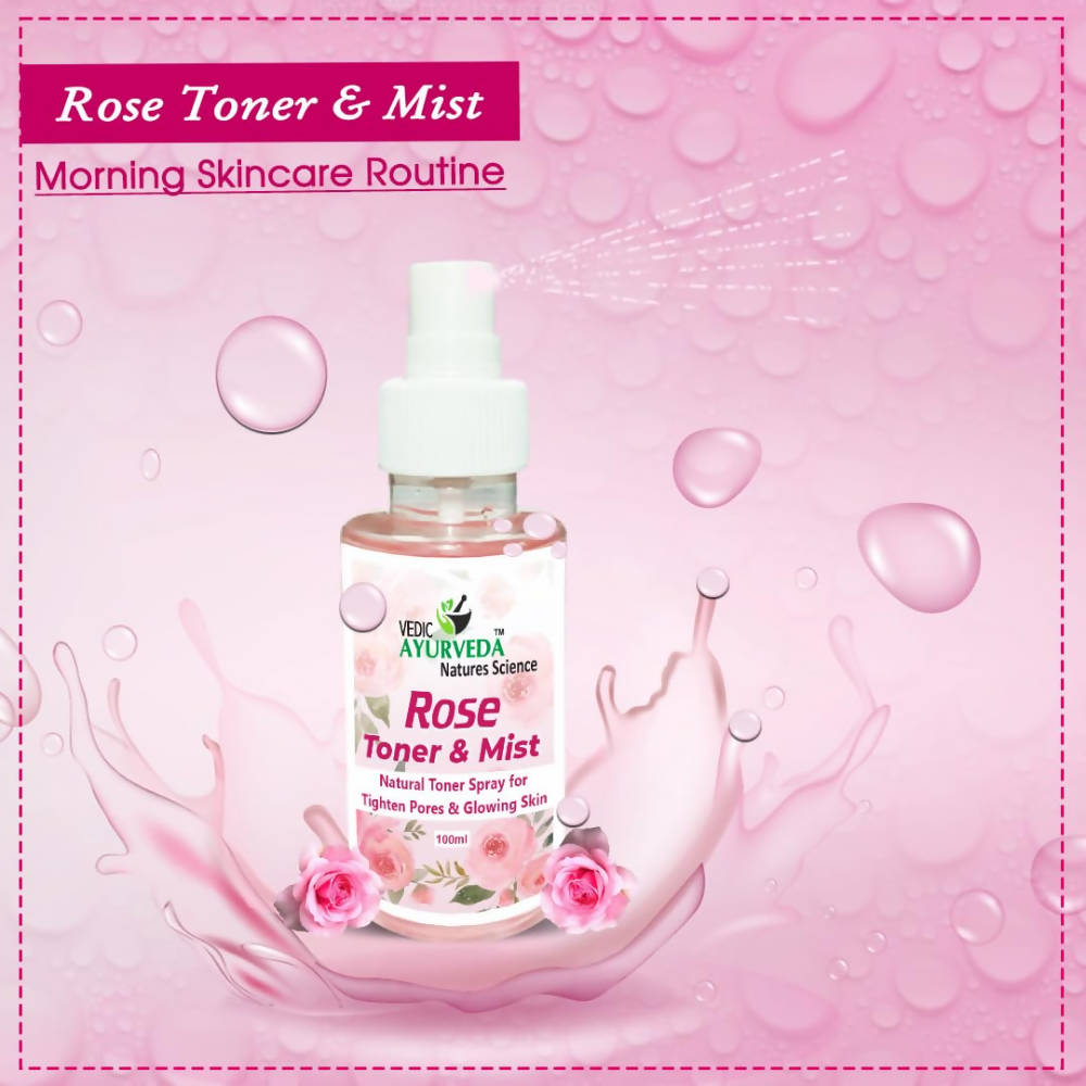 VedicAyurveda Rose Toner & Mist Steam Distilled Rose Water  Grab2Buy VedicAyurveda Grab2Buy